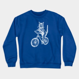 SEEMBO Cat Cycling Bicycle Bicycling Riding Bike Fun Biking Crewneck Sweatshirt